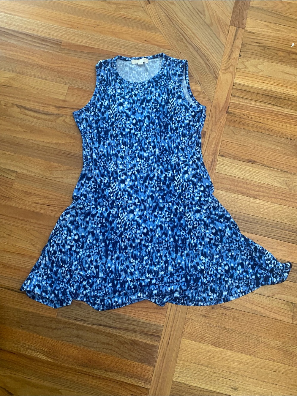 Michael Kors Blue and White Printed Tank Dress